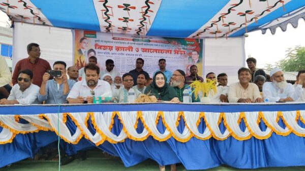 নাচোলে গণ অভ্যুত্থান উপলক্ষে বিএনপি ও জামায়াতের গণসমাবেশ ও র‌্যালি