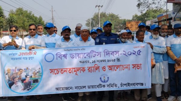 নাচোলে বিশ্ব ডায়াবেটিস দিবস পালিত