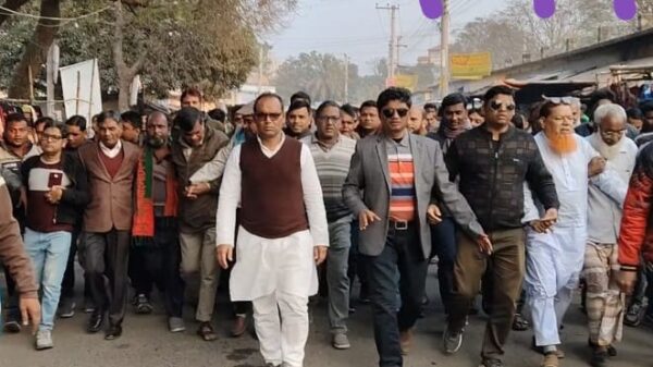 নাচোলে বিএনপি প্রার্থী আমিনুল ইসলামের নির্বাচনী প্রচারণা শুরু