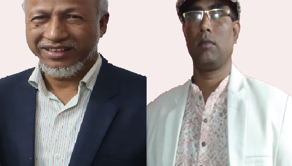 নওগাঁ সাহিত্য পরিষদের সভাপতি ড. আইয়ুব আলী, সাধারণ সম্পাদক আশরাফুল নয়ন