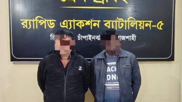 চাঁপাইনবাবগঞ্জ পৌর এলাকায় র‌্যাবের অভিযানে ইয়াবাসহ দুই মাদক কারবারি গ্রেফতার