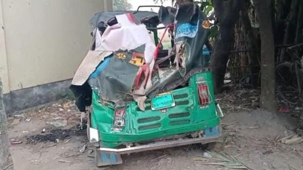 বাসের ধাক্কায় অটোরিকশা উল্টে নিহত ২