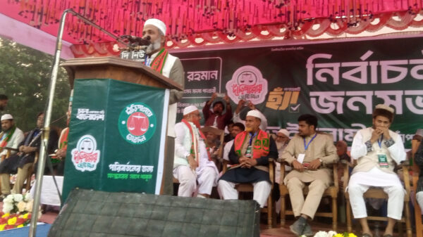 রহনপুর জামায়াতের প্রার্থী ডক্টর মিজানুর রহমানের নির্বাচনী জনসভা