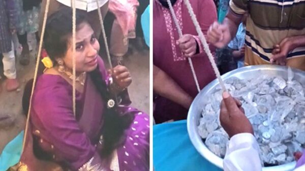 বগুড়ায় নাতনির ওজনে কয়েন উপহার নানার