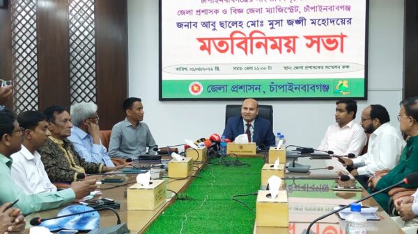 সাংবাদিকদের সাথে নবাগত জেলা প্রশাসকের মতবিনিময়- দূর্ণীতিতে জিরো টলারেন্স ॥ জেলার উন্নয়নে গণমাধ্যমকর্মীসহ সকলের সহযোগিতা চাই-জেলা প্রশাসক